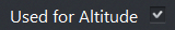 17. Used for Altitude