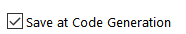 10. Save at Code Gen