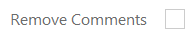 3. Remove Comments